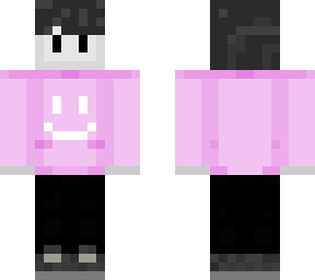 ghostbur wearing a pink sweater with a smiley