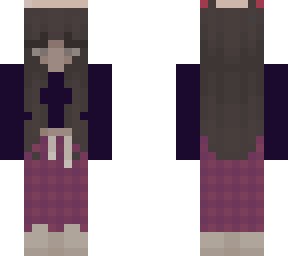 girl w a plaid skirt/dress