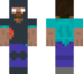 netherite armor herobrine with battle scar and blood