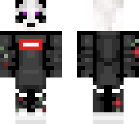 Panda Wearing Supreme Minecraft Skin