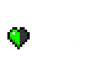 pixel art emerald half a heart