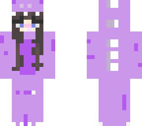 purple dinosaur with brown hair girl costume
