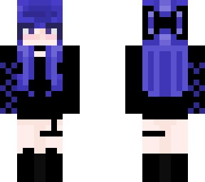 purple ish blue girl