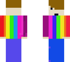 rainbow kid with and without shirt