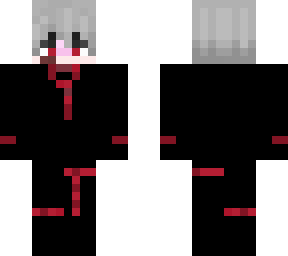 red eyes gray hair