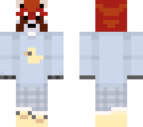 red panda in a duck pj