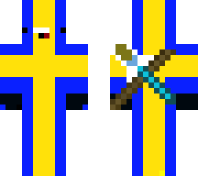 swedish flag woth little twist