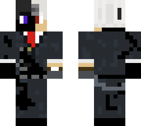 the masked man is turning into?? a enderman?