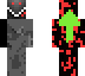 wierd man with an arrow on his back