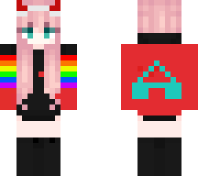 zero two rainbow red