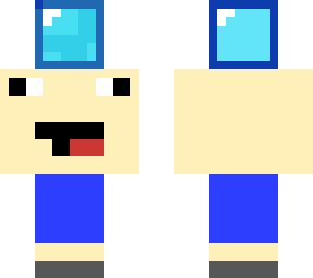 a derp carrying a diamond block