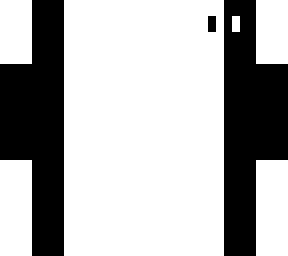 black white