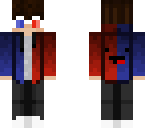 boy blue and red derp skin hoodie