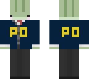 frog in police jacket