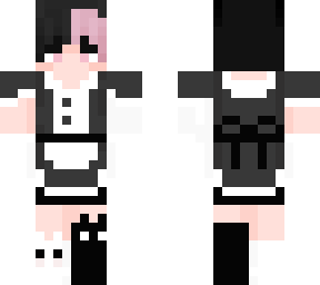 half&half hair maid boy
