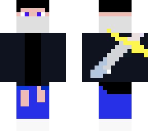 man with sword and mask