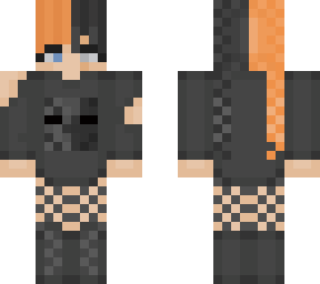 orange/black split dye