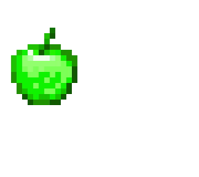 pixel art emerald apple
