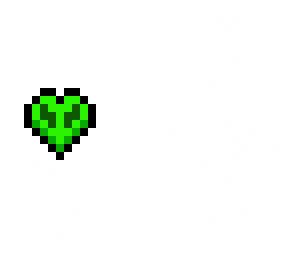 pixel art emerald hardcore heart