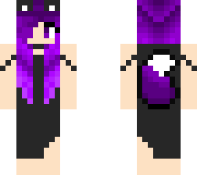 purple wolf girl with dress (no flower crown)