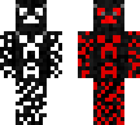red-white creeper face skin
