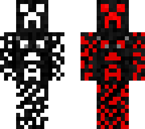 red-white creeper skin