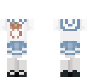 school girl uniform short sleeves with socks (ask for my permission in hypixel!)