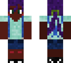 summer girl (purple hair, green eyes)