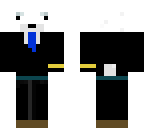artic fox in a suit
