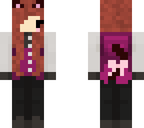 brown hair cat girl purple suit recolor