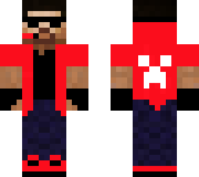 cool herobrine with sunglasses