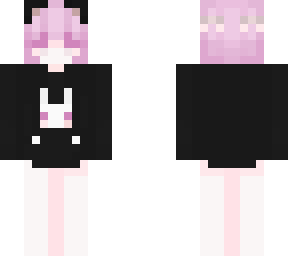 cute pink haired bunny sweater