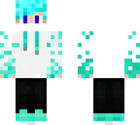 cyan pixel hoodie