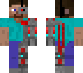 cyborg steve (red/blue)