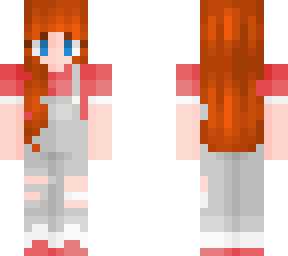 ginger in overalls