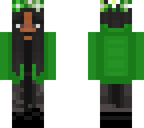 green poofy jacket