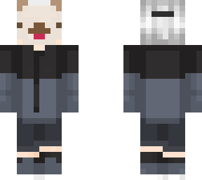 guy with a pug mask