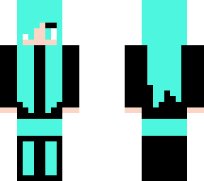 neon light blue girl