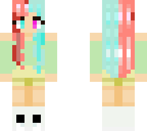 peach and light blue