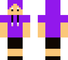 person with purple hair and purple jacket