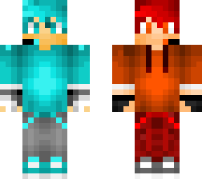 red and blue double