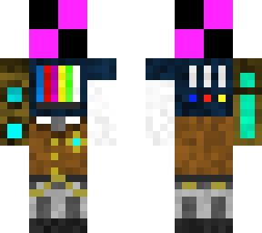 steampunk tv head holding missing textures block