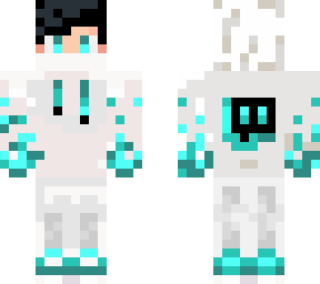 white and cyan twitch boy