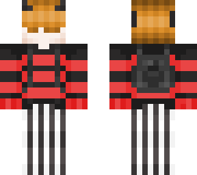 wx bright red stripes; demon boy-!