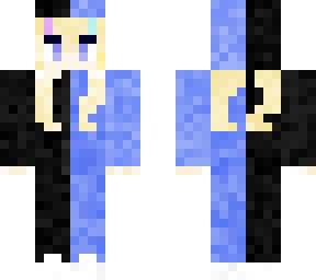 blue and black girl skin