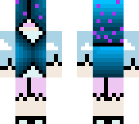 blue ice-cream and pink sprinkles.