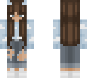 brunette cloud girl