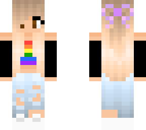 lgbtq+ girl with brown eyes and blond hair