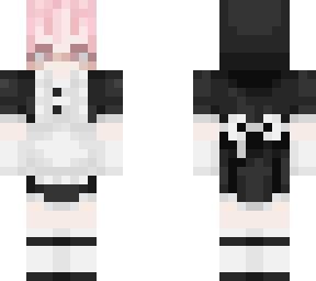 pink haired maid