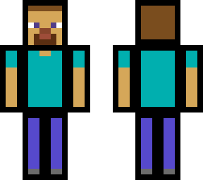 plastic steve with black outlines!